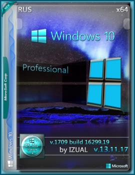 Windows 10 Профессиональная 1709 build 16299.19 by IZUAL v.13_11_17 (x64)