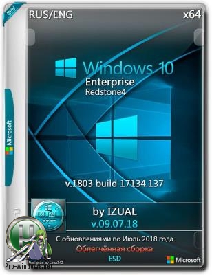 Windows 10 x64 Enterprise RS4 v.1803 With Update (17134.137) IZUAL 09.07.18 (esd)