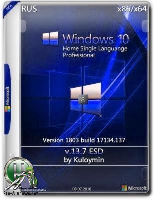 Windows 10 HomeSL/Pro 1803 x86/x64 by kuloymin v13.7 esd