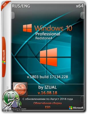 Windows 10 x64 Professional_ RS4 v.1803 With Update (17134.228)_IZUAL_16.08.18 (esd)