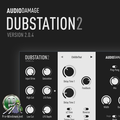 Даб дилей плагин - Audio Damage - Dubstation 2 2.0.4 VST, VST3, AAX (x86/x64) RePack by SYNTHiC4TE