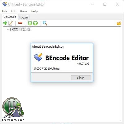 Редактор торрент файлов - BEncode Editor 0.7.1.0 Portable