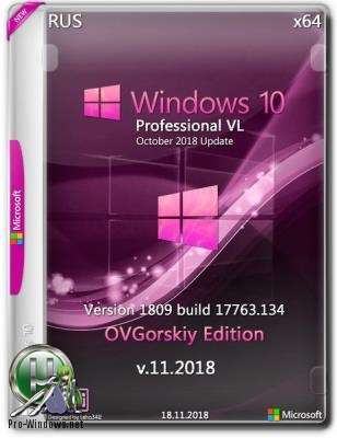 Windows 10 Professional VL 1809 RS5 RU by OVGorskiy 2DVD (x86-x64) (2018)