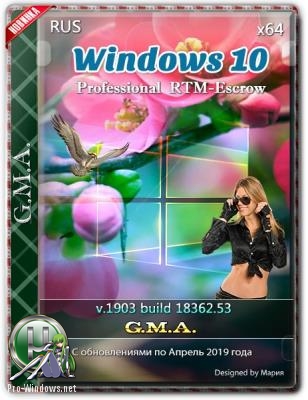Windows 10 PRO RTM-Escrow 1903 G.M.A. 64bit