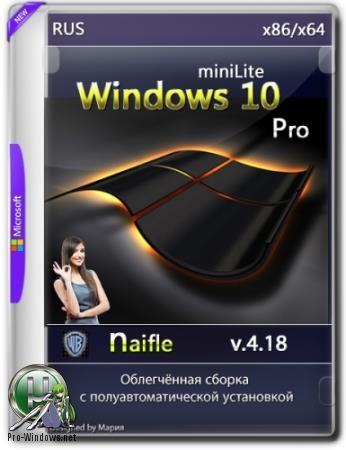 Windows 10 Pro 1803 17134.81 miniLite v.4.18 by naifle 64bit