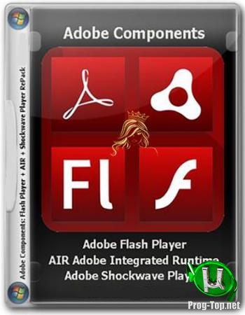 Воспроизведение флэш контента - Adobe components: Flash Player 32.0.0.321 + AIR 32.0.0.125 + Shockwave Player 12.3.5.205 RePack by D!akov